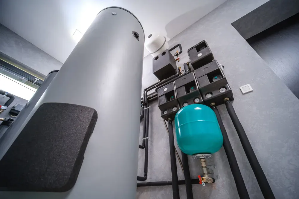 Water heater and boiler system for home heating and hot water supply.